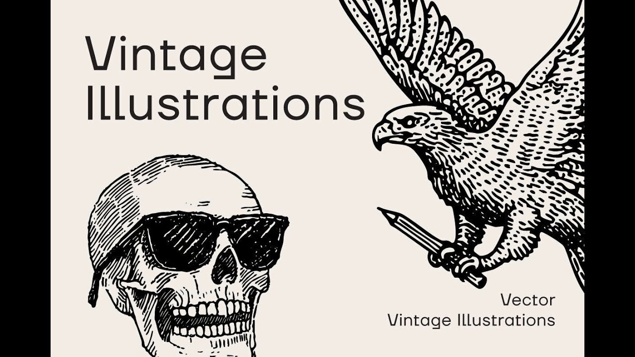 Vintage Illustrations Stock Graphics Download
