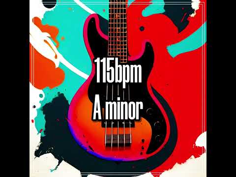 베이스 루프 115bpm A minor Bass Loop With Cowbell Metronome | Drumless Track