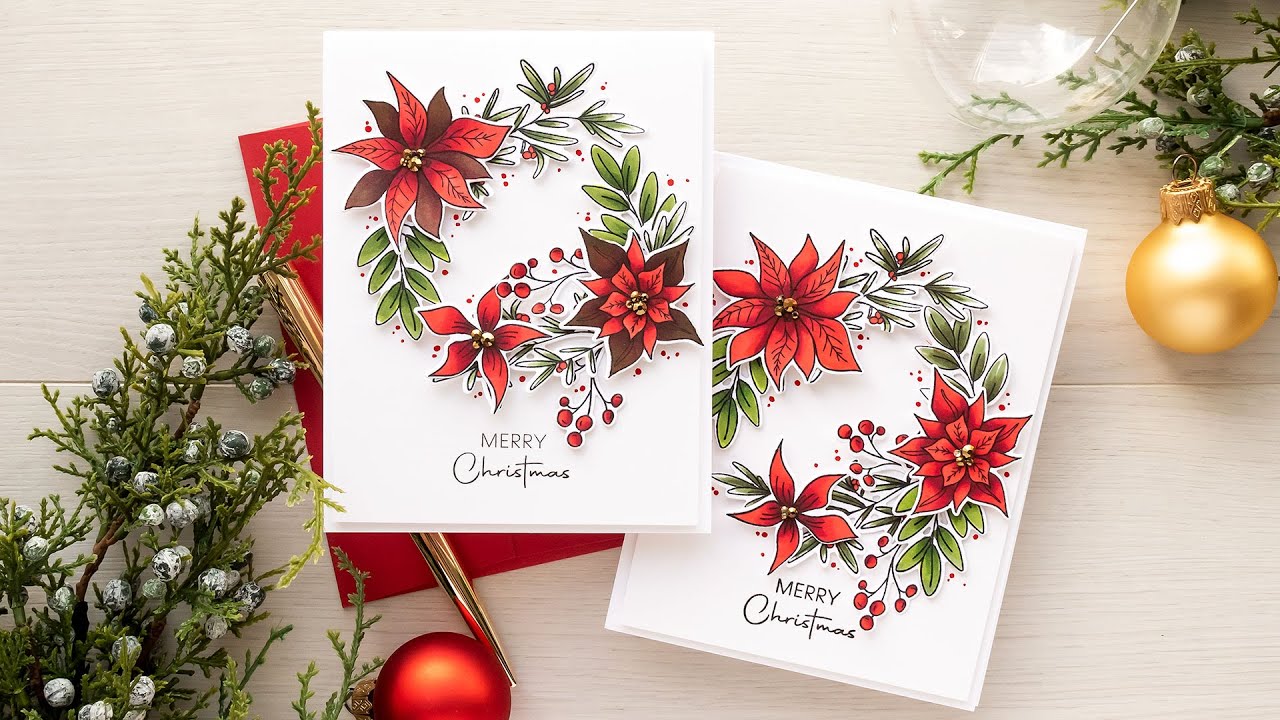 Watch Merry Christmas Cards | Creating a Paper Wreath with Stamping & Die Cutting now Merry Christmas Cards | Creating a Paper Wreath with Stamping & Die Cutting