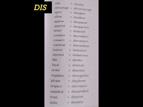 21 opposite with prefix words