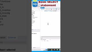 Basic SELECT Statement in MySQL Workbench #sql #excel #dataanalytics 