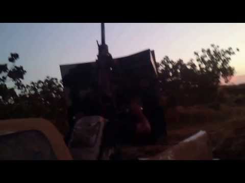 التصدي للطيران الحربي على جبهة كفر زيتا من قبل كتيبة أحرار الشعارنة في ريف حماة