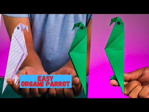 Super Easy Origami Parrot | How to make paper bird