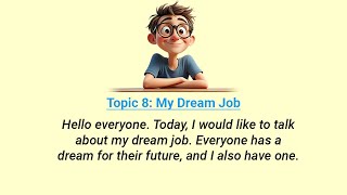 My Dream Job | Simple English Speaking for Students