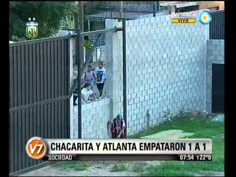 Visión Siete: Violencia en el fútbol: Chacarita y Atlanta empataron 1 a 1