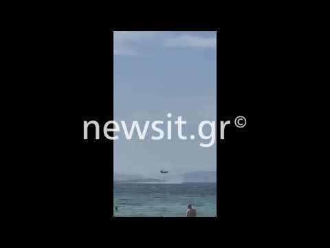Φωτιά στη Γλυφάδα: Εκκενώθηκε το ορεινό Πανόραμα Βούλας – Η στιγμή που Σινούκ επιχειρεί [vid]