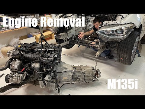 BMW M135i Engine Removal - 2012 N55 Engine Seized Project - F20/F21