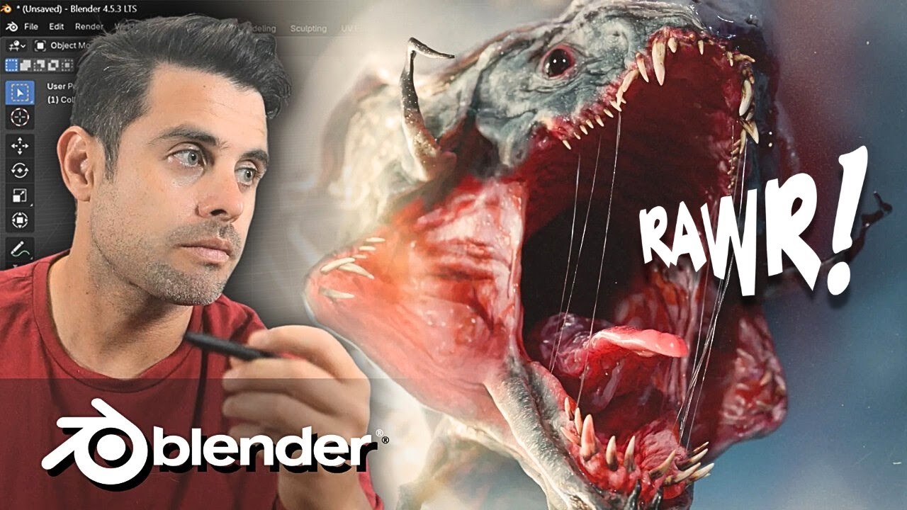 I Created THIS Alien in Blender 4.5 Vulkan....3-Second Renders! 🤯