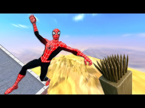 Spider Man Euphoria Physics FAILS – Spike Trap Knockouts & Brutal Falls!