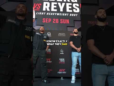 What did Dominick Reyes and Carlos Ulberg say to each other?