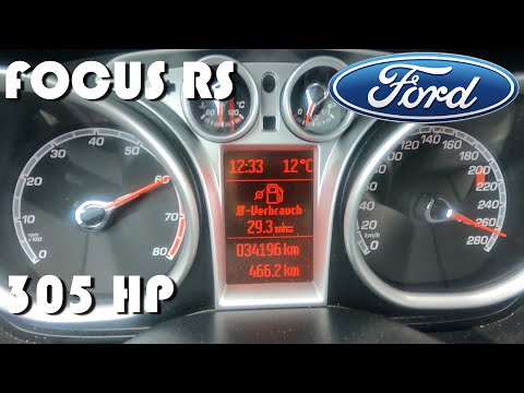 Ford Focus RS MK2 305 HP | 100-200 km/h Acceleration & 265 Km/h Top speed on Autobahn