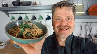 Spaghetti mit Spinat vegan | Der Bio Koch