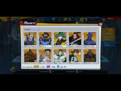 Gacha One punch Man!!!! Satu kali spin Dapat SSR!!!