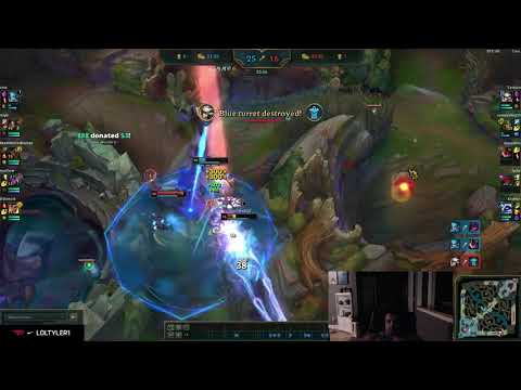 Tyler1 Reacts to Gwen 1v4 Quadra Kill