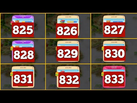Township Colorful Puzzle Levels 825, 826, 827, 828, 829, 830, 831, 832, 833