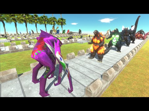 MUTO FEMALE T REX JOKER Coconut Is Land Death Run - Animal Revolt Battle Simulator