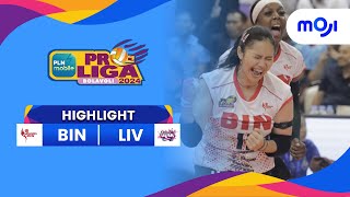 BIN VS Livin' Mandiri 3-1 | Highlight PLN Mobile Proliga 2024