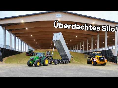 Überdachtes Silo! Maisernte 2025 /JohnDeere 9700i Häcksler/ Biogasanlage  Rheine /LU Wiesch (Teil 1)