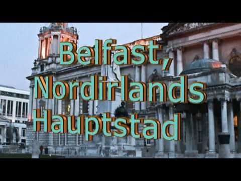 Das Rathaus von Belfast mit Umgebung, Nordirland, deutsch