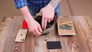 Сумка мужская через плечо из плотного текстиля 21231 Vintage оливковая