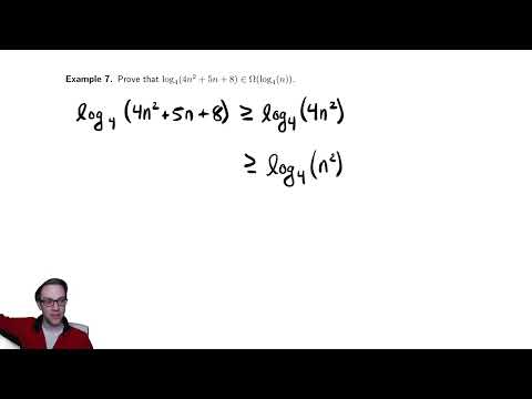 Asymptotic Notation 9 - Big Omega and Logarithms