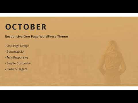 October - Responsive One Page WordPress Theme | Themeforest Website Templates and Themes