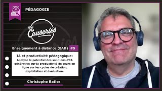 Causeries Pédagogie - Enseignement à distance #5 - IA et productivité pédagogique