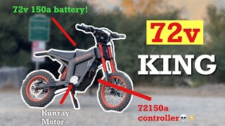 72v 10,000watt Tuttio soliel 01 e-dirt bike upgrade step by step!