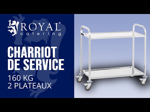 Vidéo - Chariot de service - 2 plateaux - 160 kg