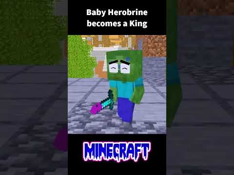 Baby Zombie help Baby Herobrine Become Kind - Monster School Minecraft Animation #shorts