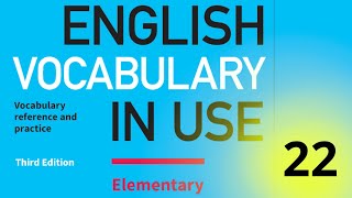 22. Cambridge English Vocabulary In Use || Elementary || Unit 22 || Eating out