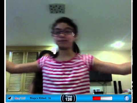 Webcam Games - Night of the Ninja : Using our Heads!