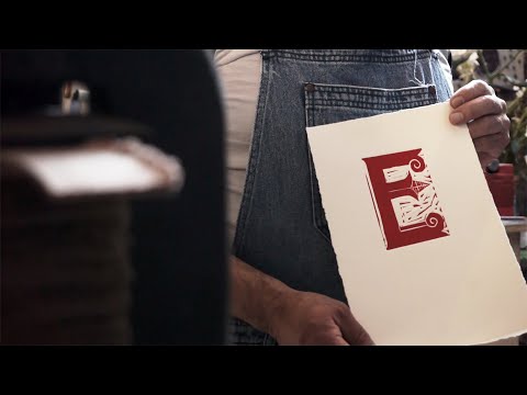 Tallereando con Joel Rendón. Grabado en linóleo | Museo Nacional de la Estampa