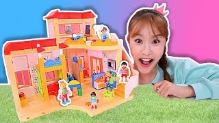 플레이모빌 유치원에 첫 등원한 지니의 이야기 [ 장난감 놀이 ]