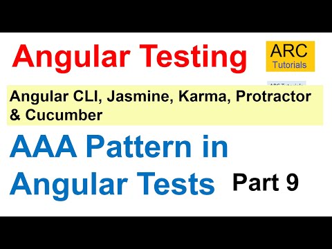 Angular Testing Tutorial 9 AAA Pattern