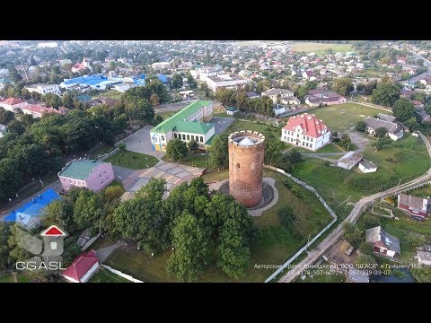 Аэросъемка Каменецкой башни (Беларусь)/Tower of Kamyenyets (Belarus)