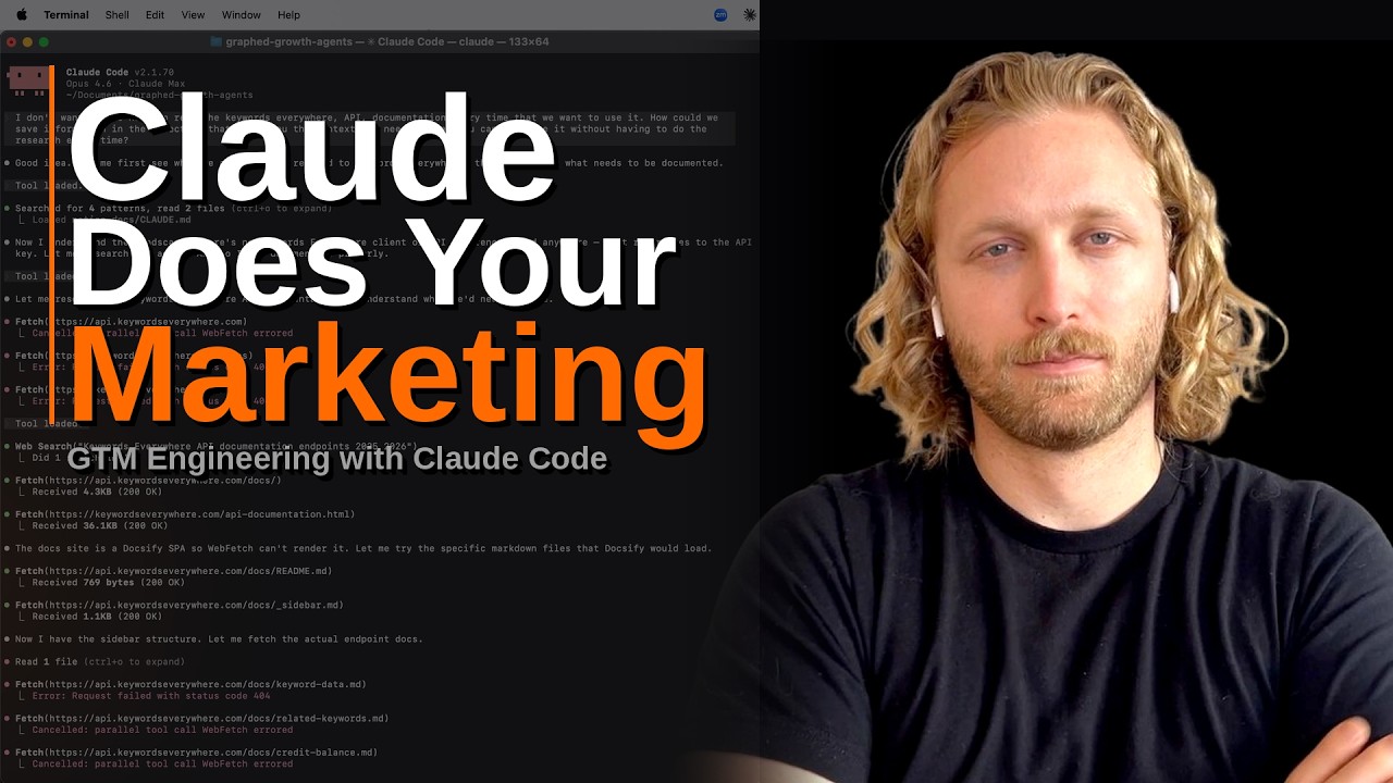 Video thumbnail for GTM Engineering with Claude Code Crash Course