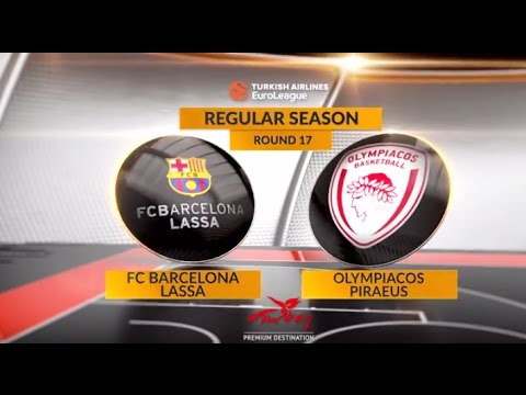EuroLeague Highlights RS Round 17: FC Barcelona Lassa 67-69 Olympiacos Piraeus