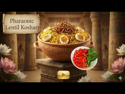 Egyptian yellow lentils Koshary (Alexandrian vegan Koshary) طريقة عمل الكشري الإسكندراني