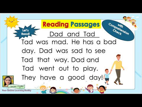 Reading Passages /Reading Comprehension/Practice Reading English // Kinder, Grade 1,Grade 2, Grade 3