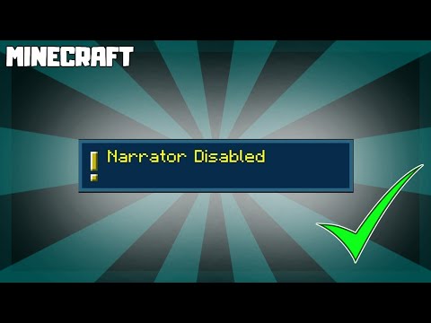 How to Turn Off NARRATOR in Minecraft! 1.17.1