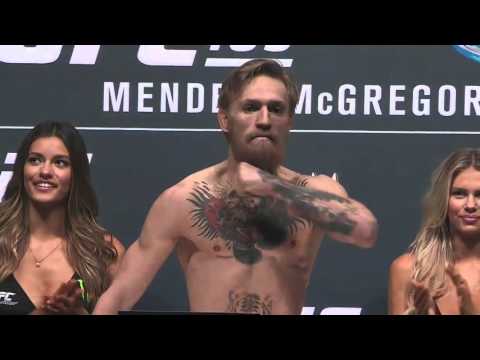 Conor McGregor VS Chad Mini Mendes weigh in  UFC 189