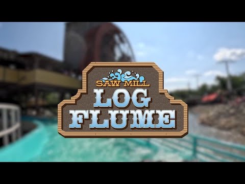 Official Saw Mill Log Flume POV - 4k 60fps - Six Flags Great Adventure Resort