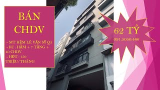 BÁN CHDV - MT HẺM  LÊ VĂN SỸ  QUẬN 3