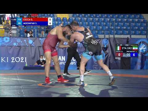 Repechage FS - 100 kg: G. CECCA (ITA) v. S. MOEINIFAR (IRI)