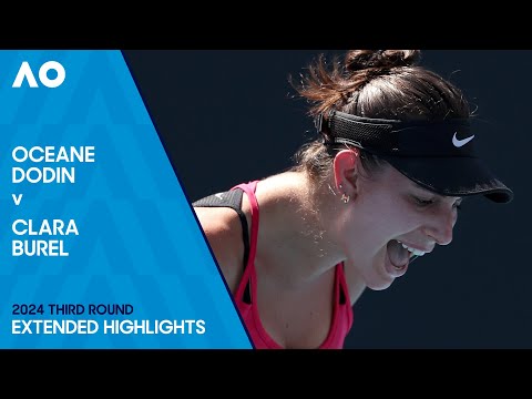 Oceane Dodin v Clara Burel Extended Highlights | Australian Open 2024 Third Round