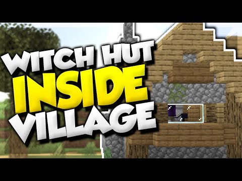 akirby80 - WITCH HUT INSIDE of a VILLAGE BUILDING! (Minecraft Seed Showcase)