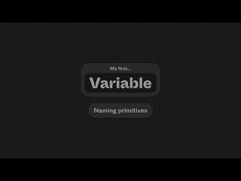 My First Variable: Naming primitives