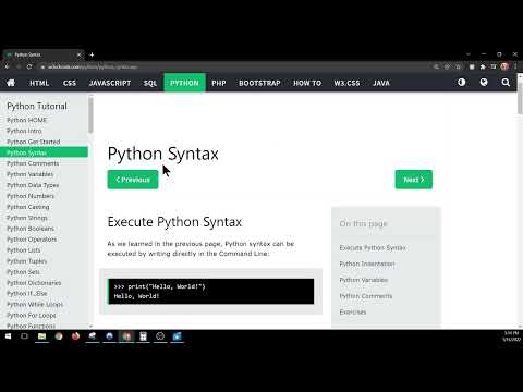 W3schools Python   Syntax