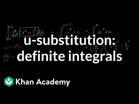 𝘶 Substitution Definite Integrals Video Khan Academy